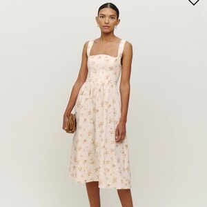 Reformation tagliatelle linen dress